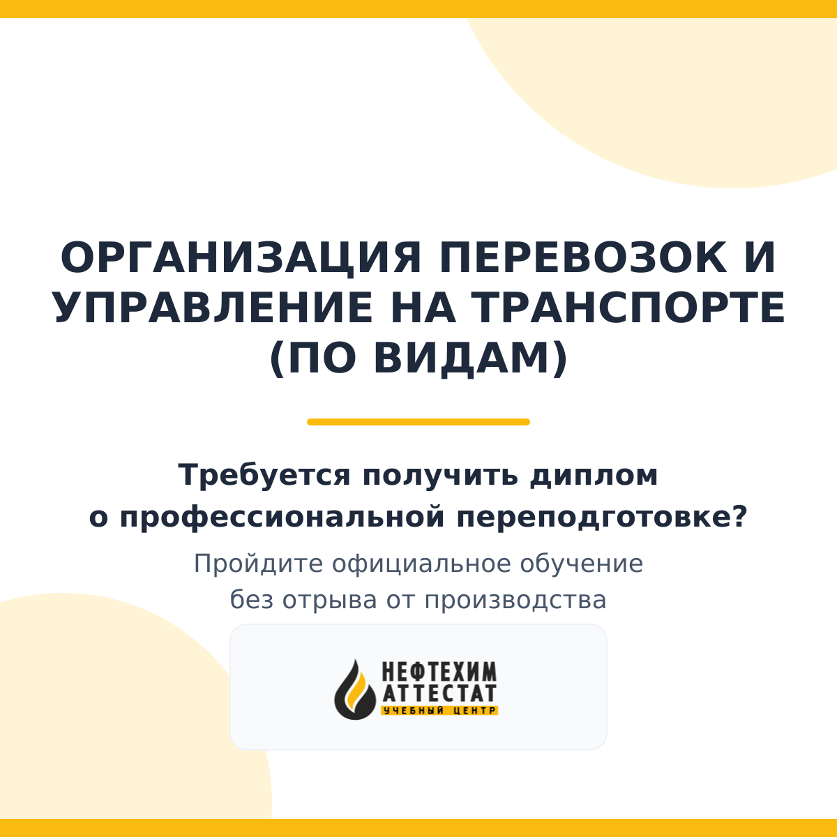 Организация перевозок и управление на транспорте (по видам)