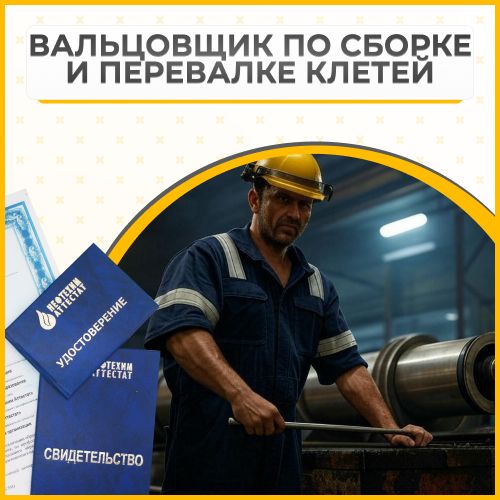 Получи удостоверение вальцовщик по сборке и перевалке клетей в Уфе