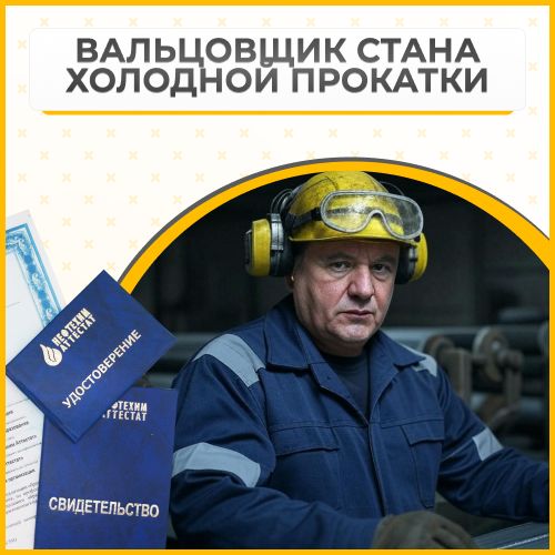 Получи удостоверение вальцовщика стана холодной прокатки в Уфе