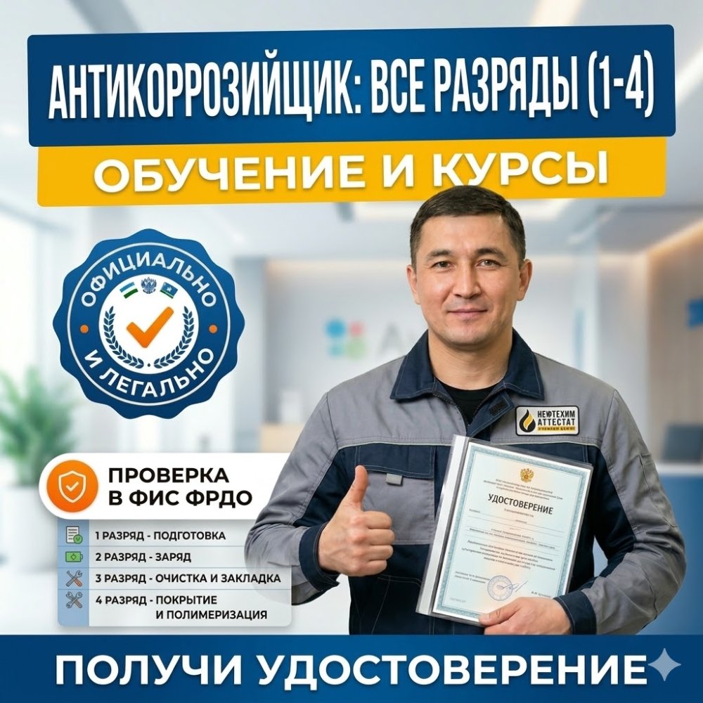 Получи удостоверение антикоррозийщика в Уфе