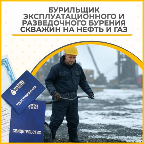 Получи удостоверение бурильщика эксплуатационного и разведочного бурения скважин на нефть и газ в Уфе